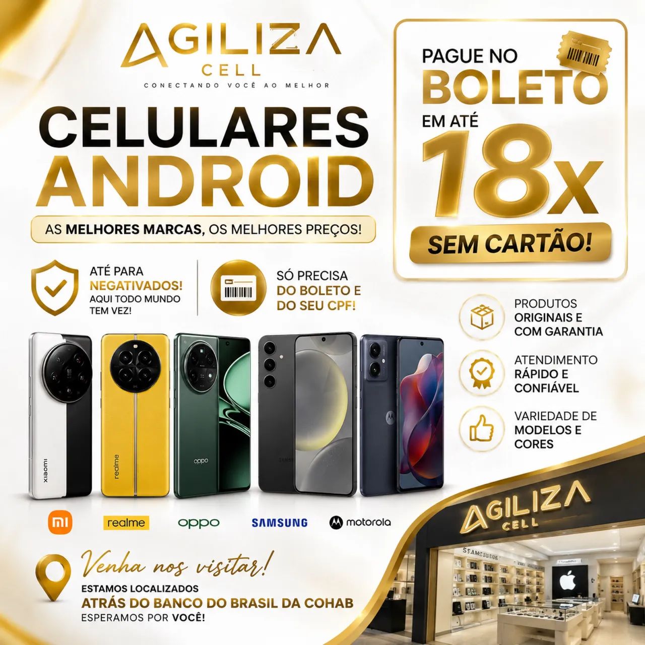 Celular no boleto 