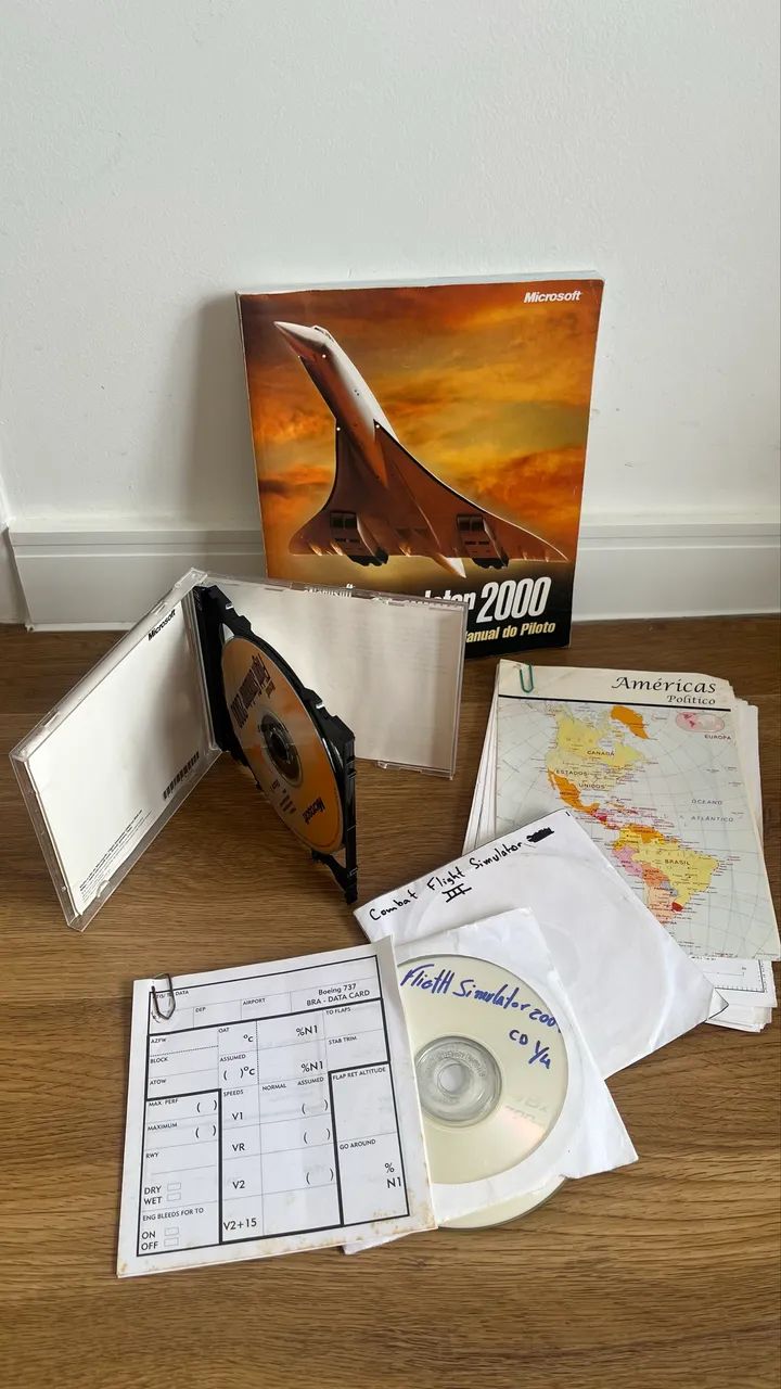 Microsoft Flight Simulator 2000 Original + Brindes Aviação (B737)