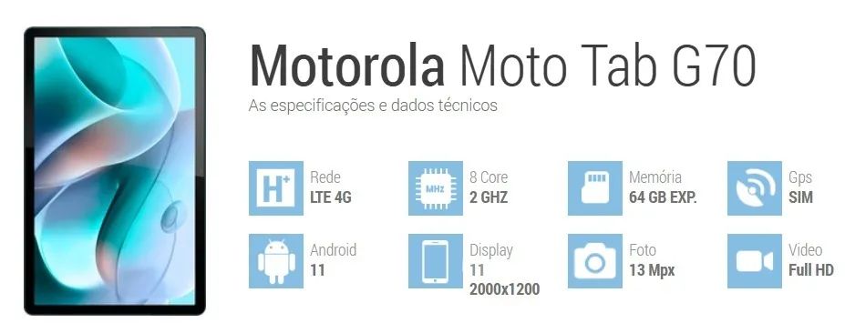Tablet Motorola G70 11" Full HD 64 GB - Foto 4
