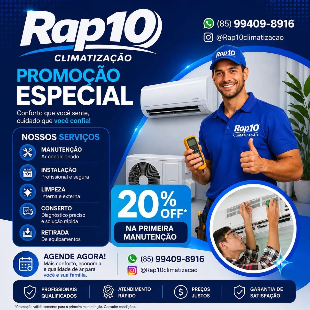 INSTALAÇÃO/MANUTENÇÃO DE AR CONDICIONADOS