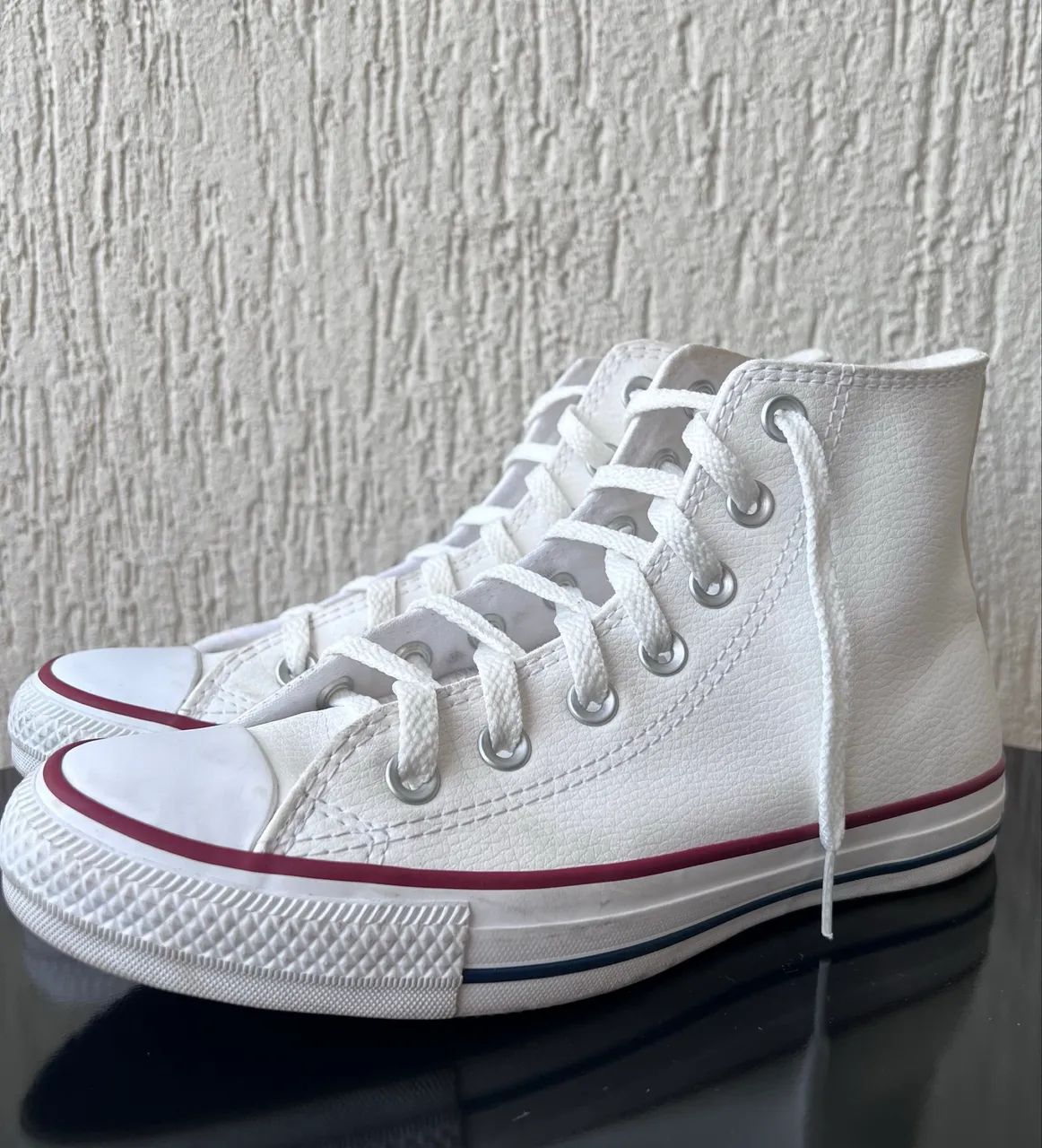 All Star branco cano alto de couro  - Foto 3