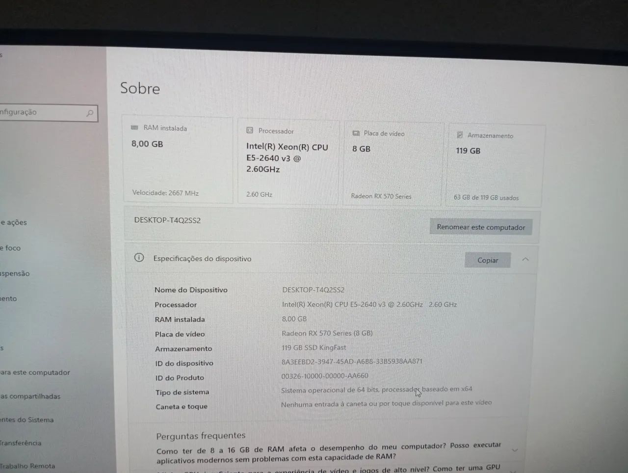 Pc Xeon e Rx 570 ( Aceito oferta ) - Foto 4