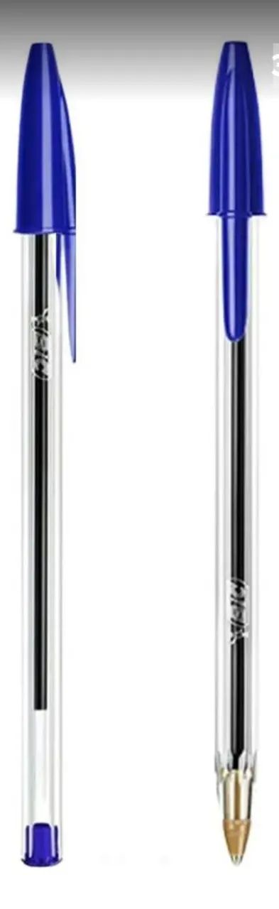 Kit com 10 canetas Big cristal azul  - Foto 2