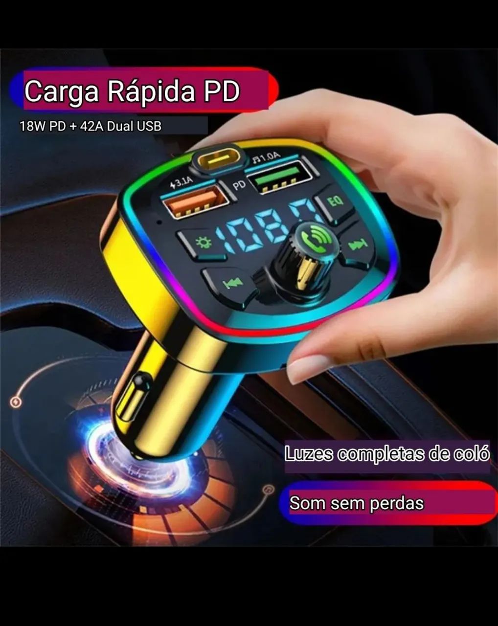 CARREGADOR DE CELULAR PARA CARRO  - Foto 5