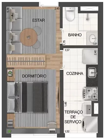 PLANTA 30m²