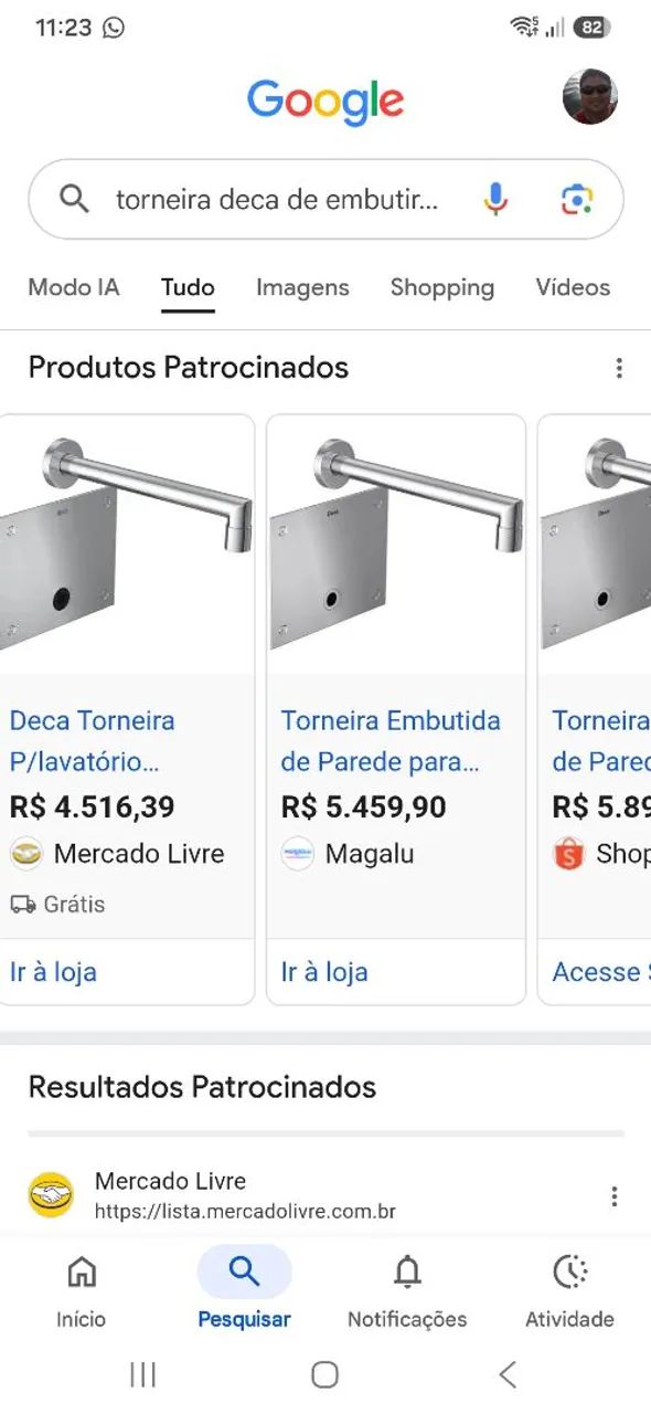 Torneira lavatório Deca embutir na parede com acionamento no sensor - Foto 5