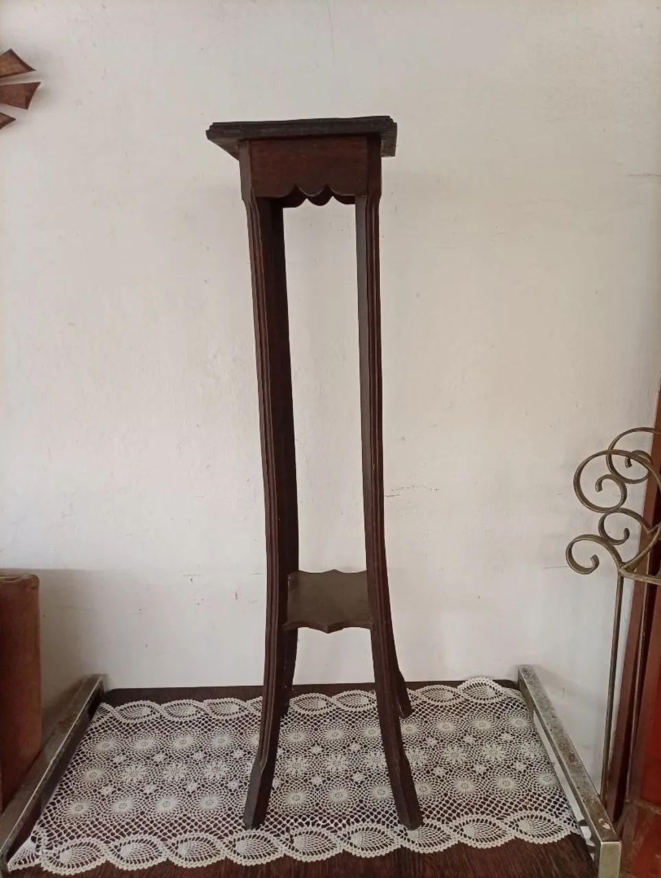 coluna pedestal antiga madeira maciça  - Foto 4