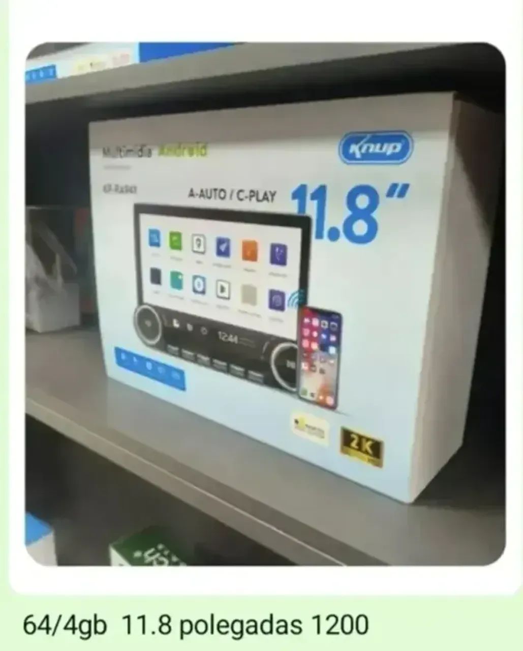 Multimídia 11.8 polegadas Android 15 64/4gb instalamos,,entrega