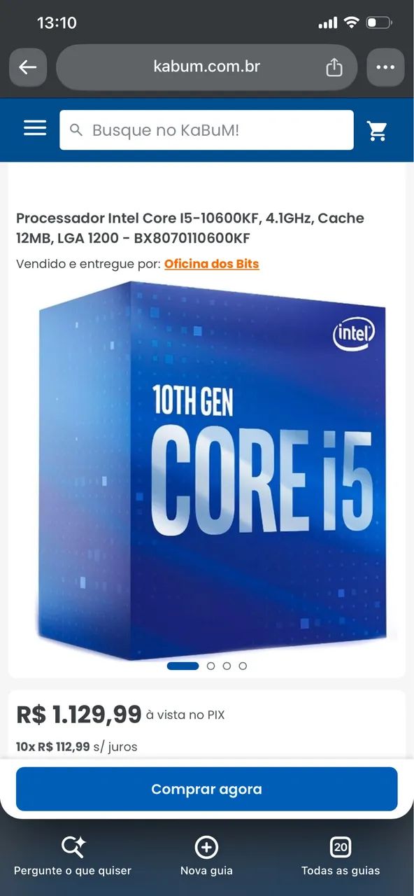 PROCESSADOR I5 10600KF