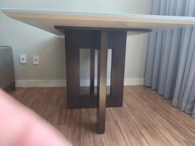 Mesa retangular com tampo de vidro + 4 cadeiras - Foto 3