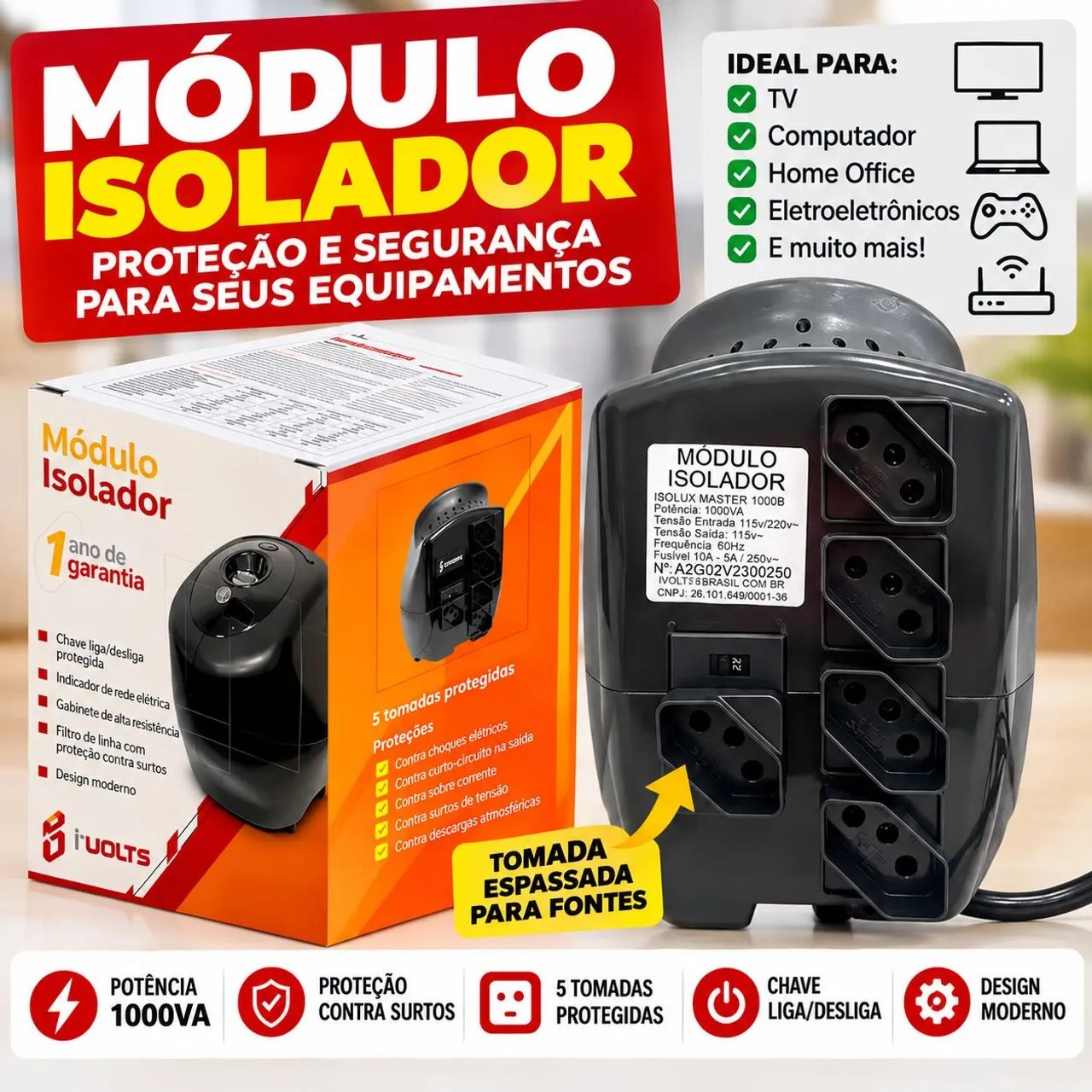 Módulo Isolador Potência 1000
