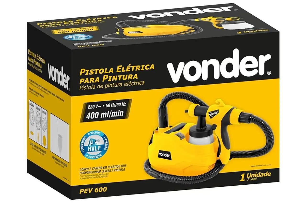 Pistola Elétrica Pintura Vonder Pev 600. LACRADO - ACEITO OFERTAS - Foto 4