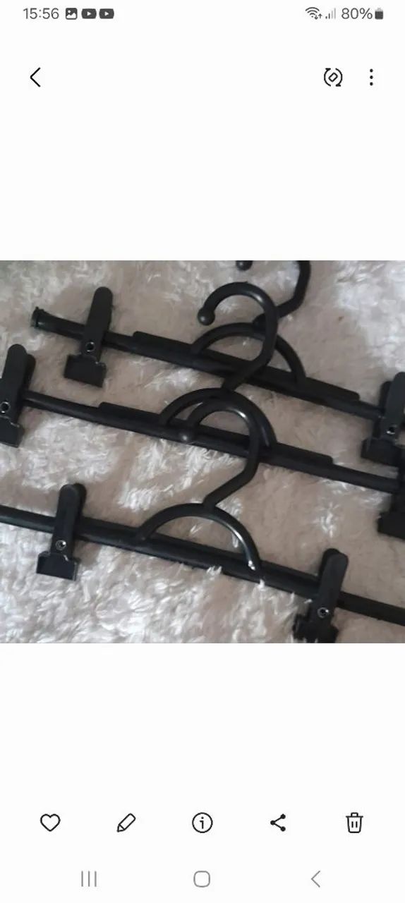 100 Cabides em plástico com presilha  - Foto 2