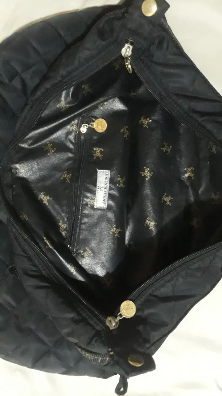 Bolsa italiana acolchoada de nylon - Anna Cristina - Foto 4