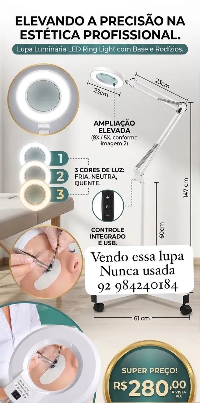 Vendo lupa profissional de estética 