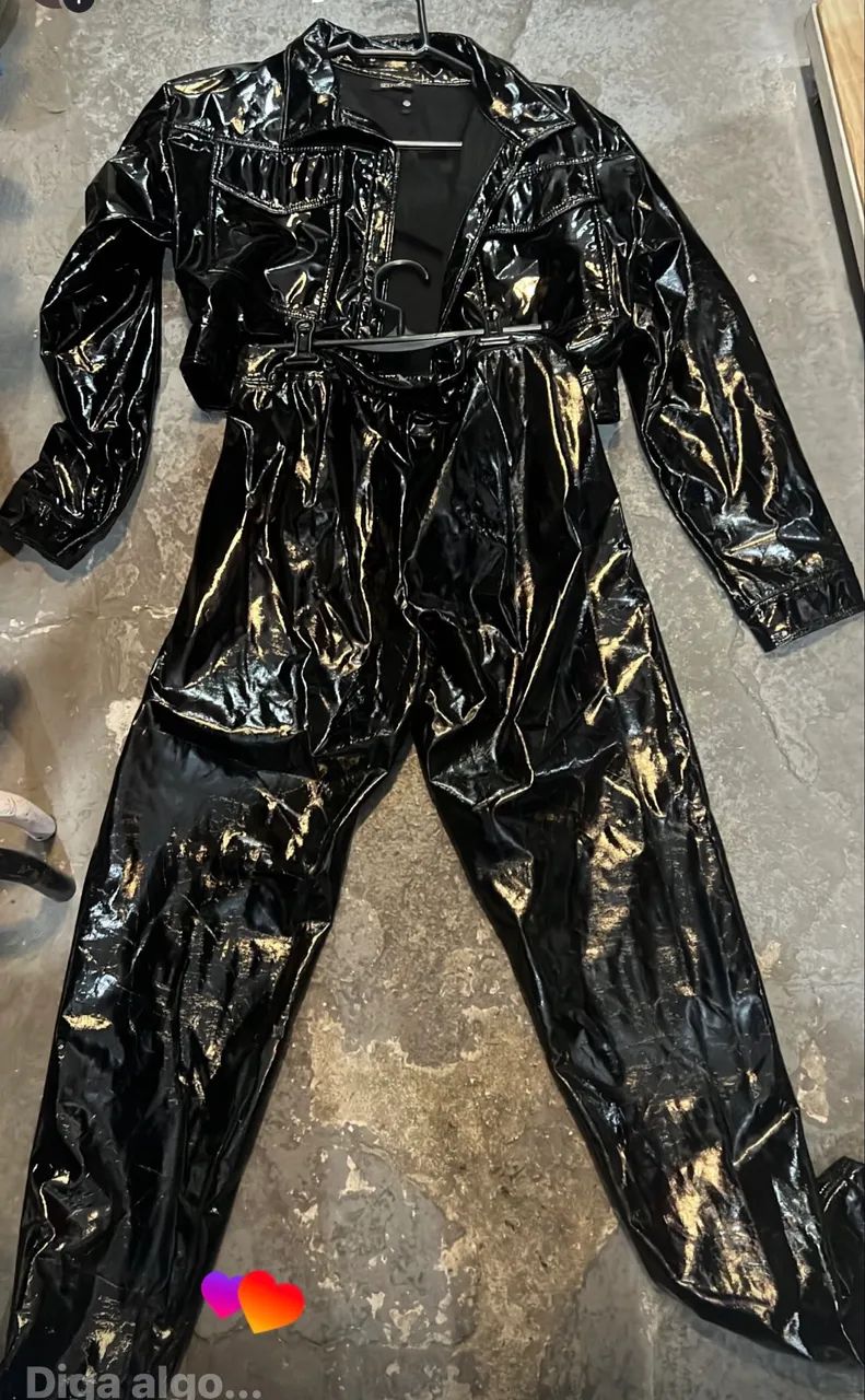 Conjunto vinil preto  - Foto 4