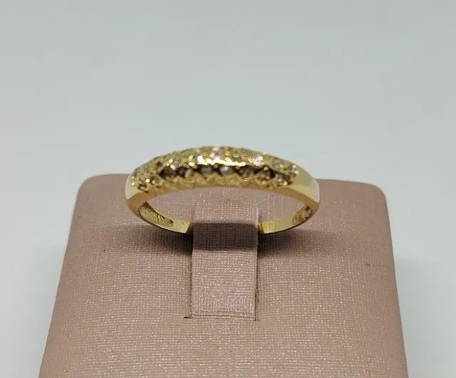 Anel ouro 18k - Diamantes - aro 20 - Foto 2