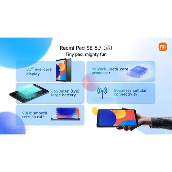 Tablet Redmi Pad SE 8.7 4G(Chip) de 128GB Lacrado - Foto 3