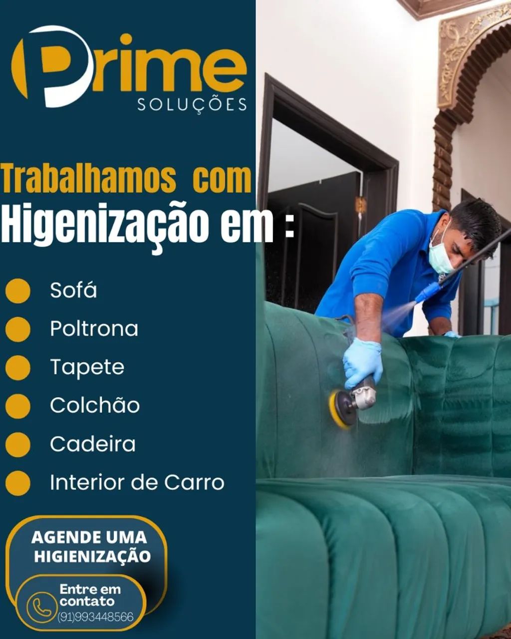 Limpeza de sofá 