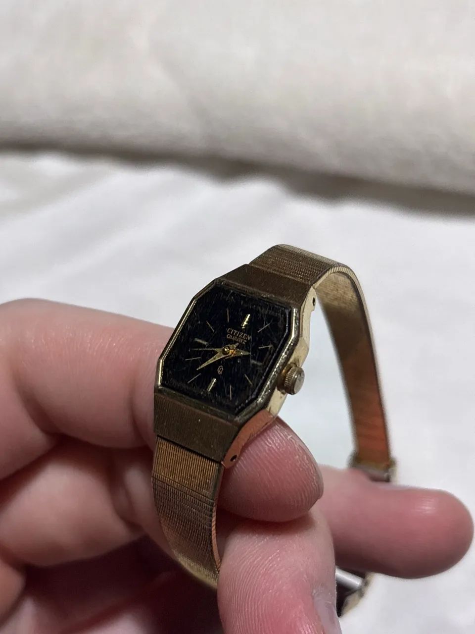 relógio citizen quartz feminino dourado 1970 raro - Foto 2