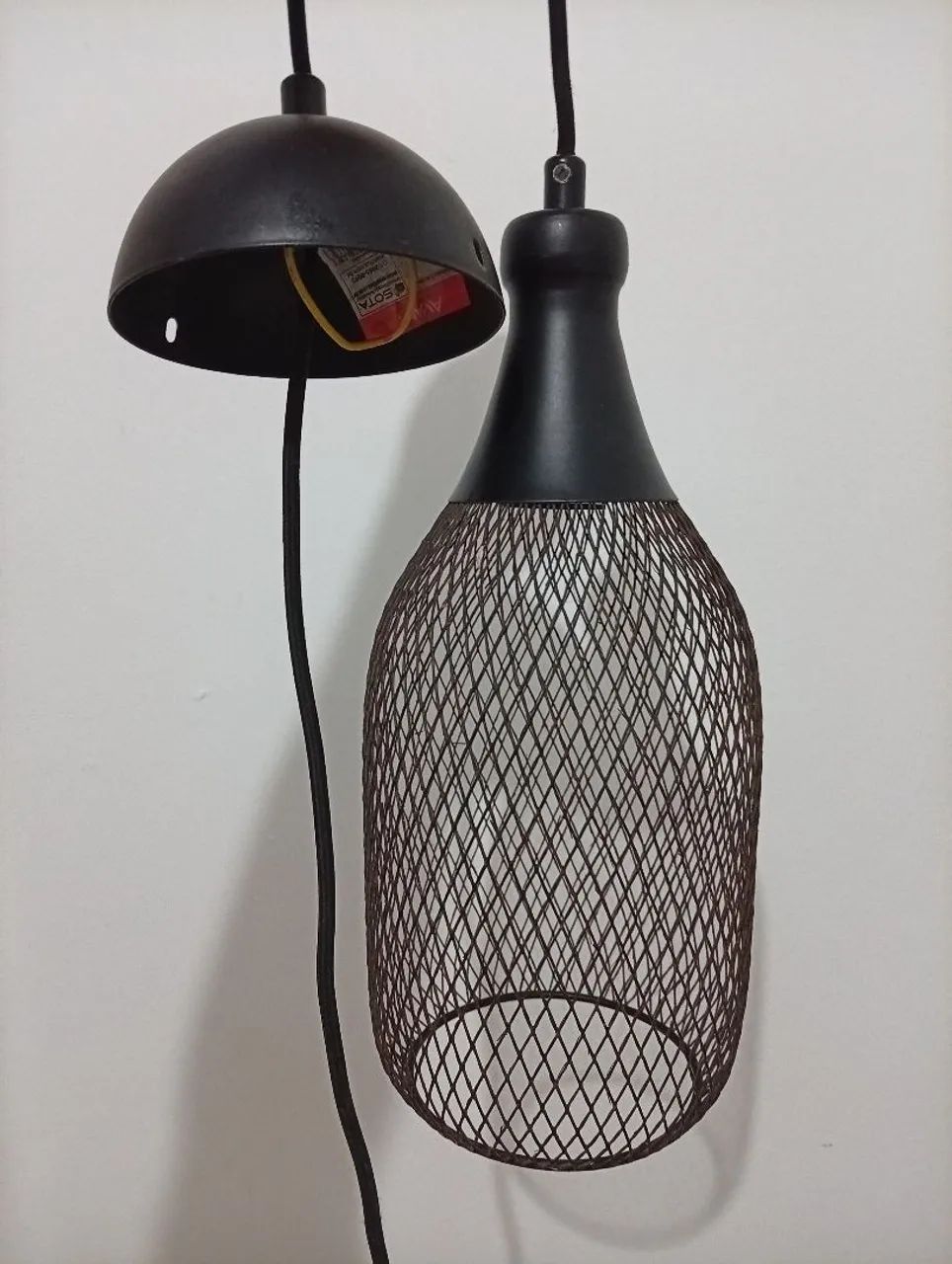 Luminária preta pendente  - Foto 2