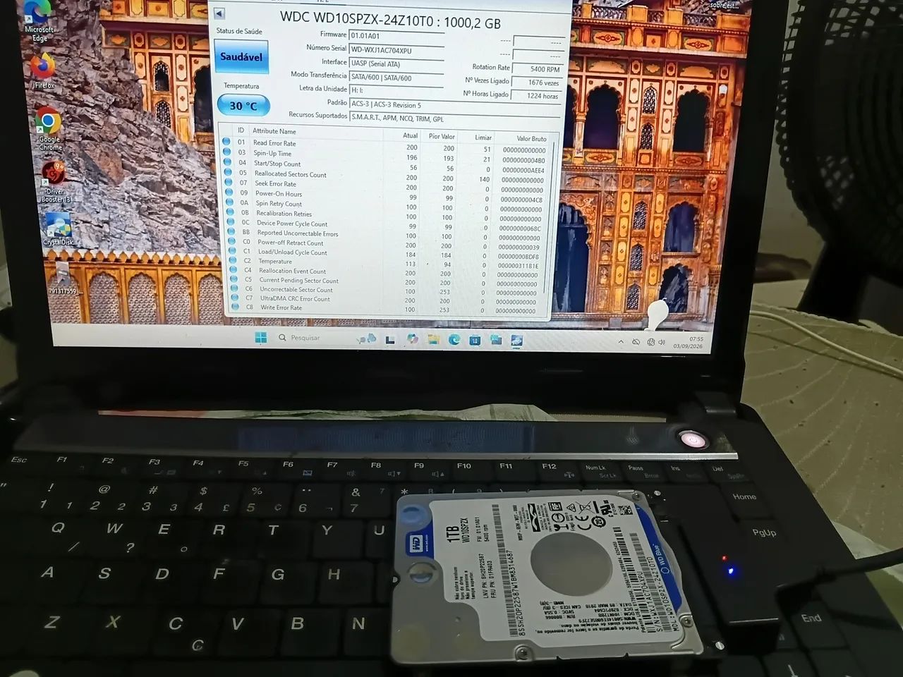 Hd 1TB slim notebook  saúde 100% funcionando perfeitamente  - Foto 2