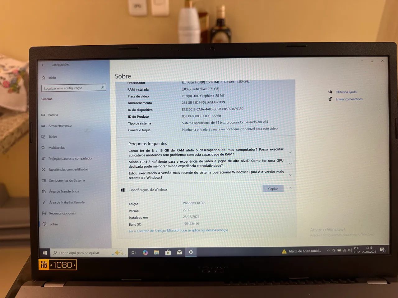 ? NOTEBOOK ACER ASPIRE 5 ? CORE i5 12ª GERAÇÃO - Foto 2
