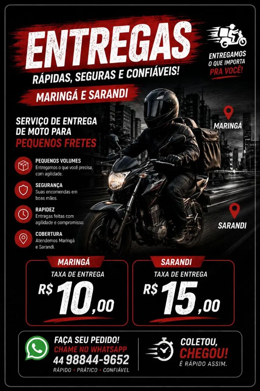 Entregas Maringá e Sarandi