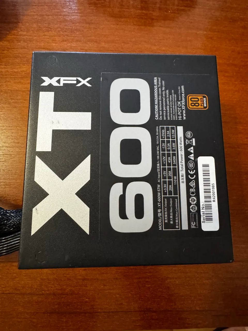 Fonte XFX 600w 80 Plus Bronze 
