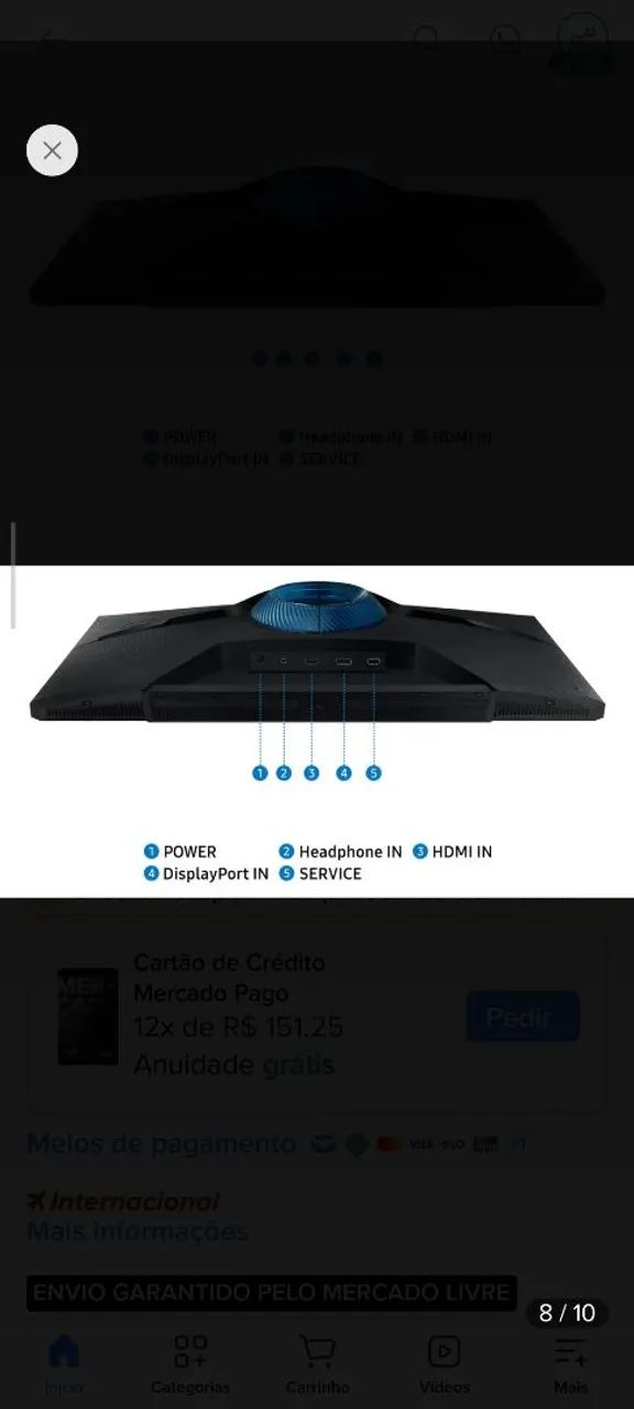 Monitor gamer Samsung 27 polegadas odyssey G3 - Foto 3