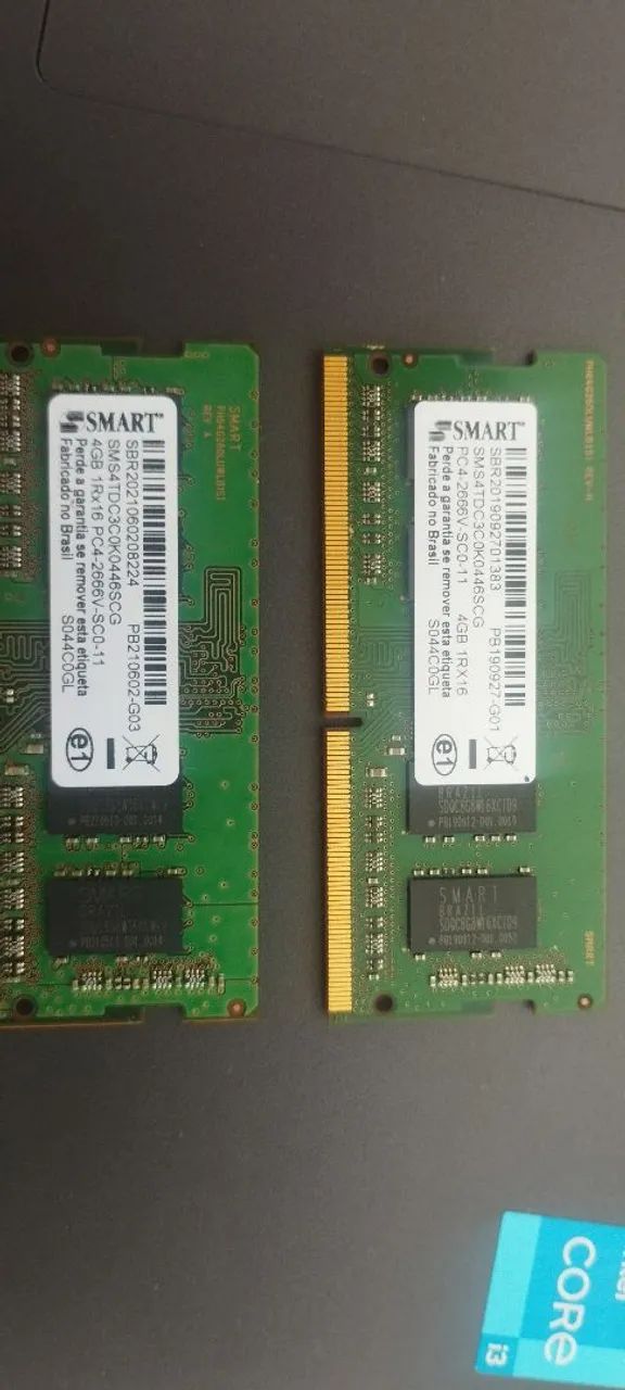 Memória RAM DDR4 2x4gb 