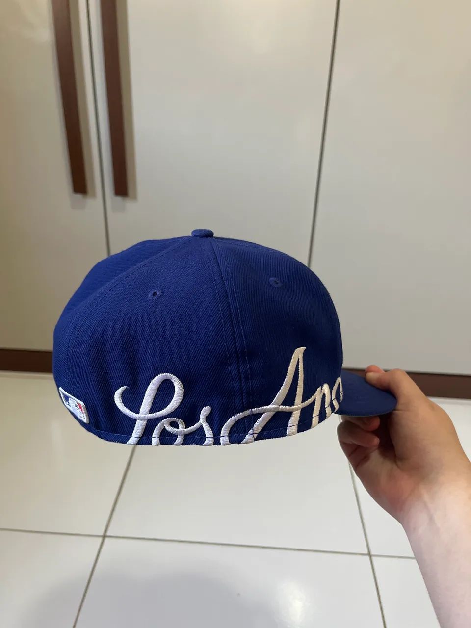 boné new era aba reta 59fifty mlb los angeles dodgers side split  - Foto 5