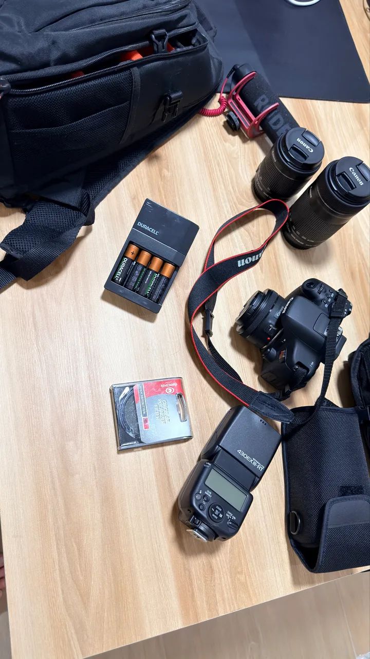 Câmera Cânon T6I + Kit de Lentes e acessórios  - Foto 3