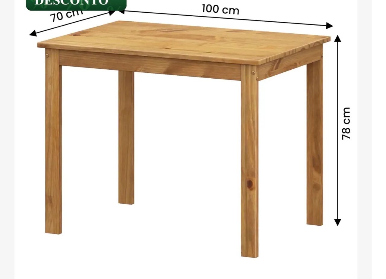 Conjunto Mesa com 4 Cadeiras Madeira - Foto 2