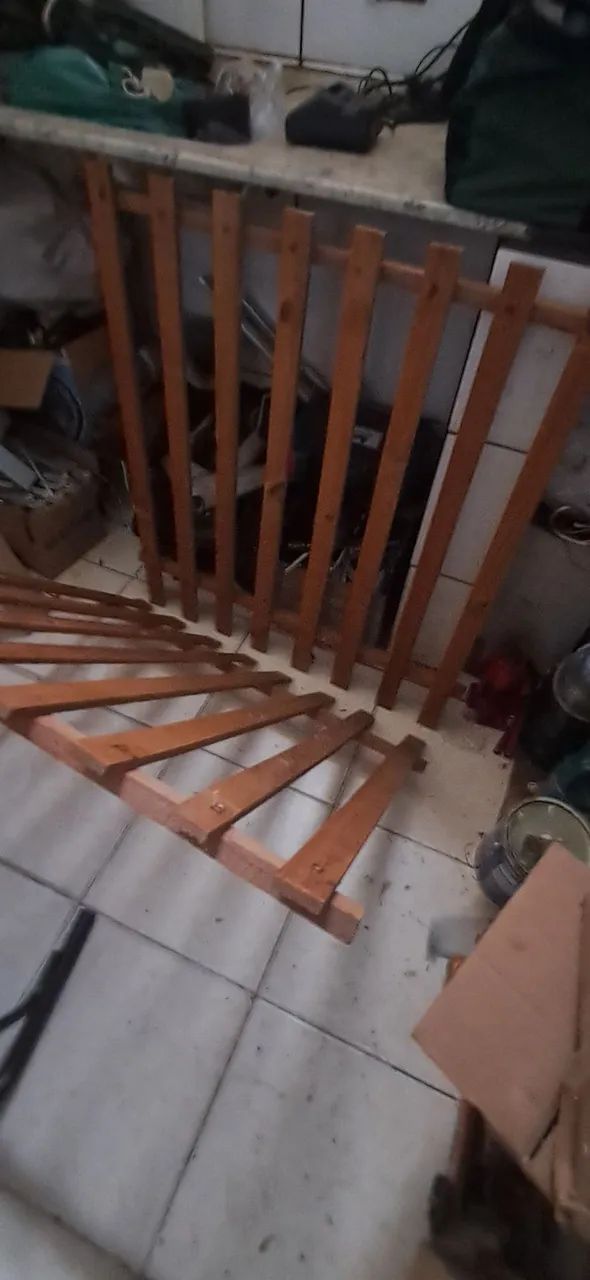 Cama tubular ferro com base madeira  - Foto 2