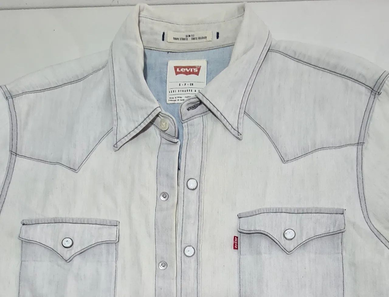 Camisa jeans levi's p - Foto 3
