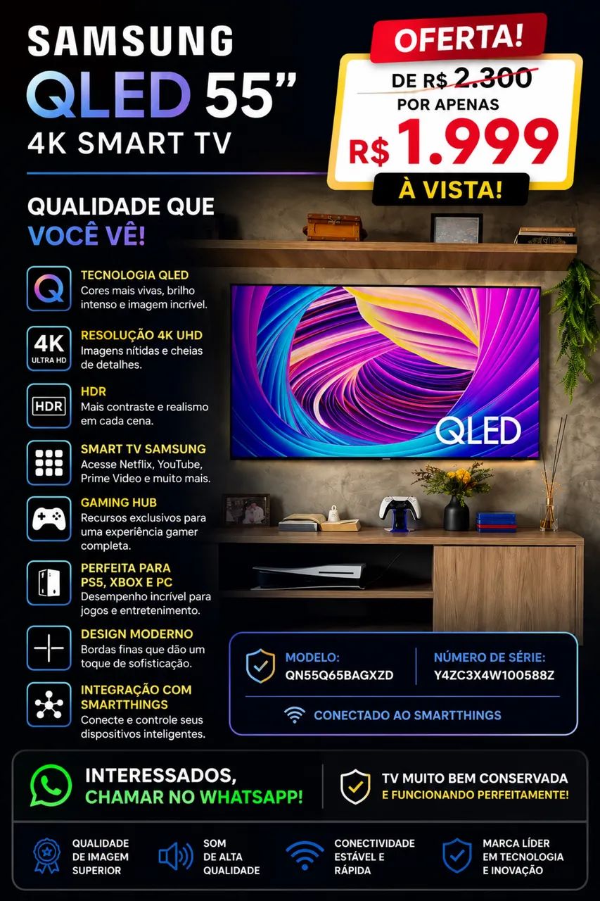 Tv Samsung Qled 55 - Foto 2