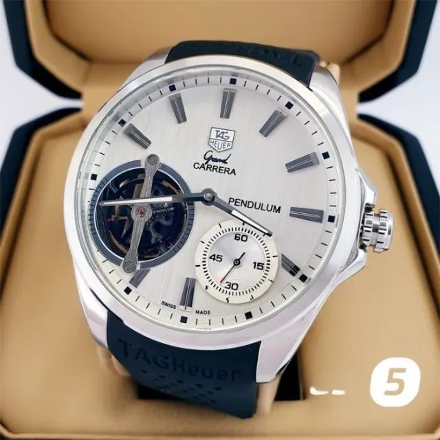 RELOGIO TAG HEUER PENDULUM PRATA 45MM - Foto 3