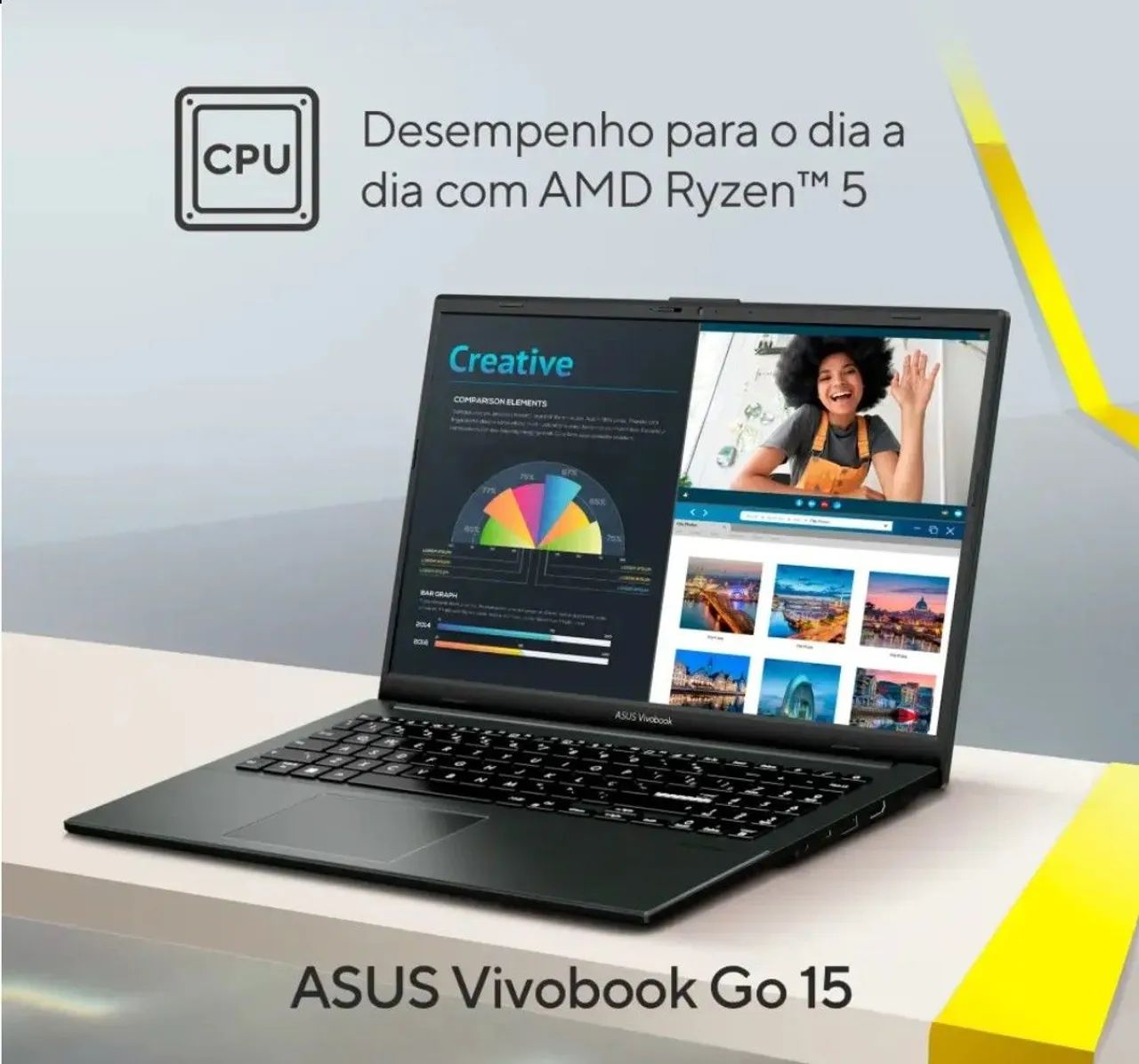 ASUS VIVOBOOK GO15 NOVINHO COM WINDOWS - Foto 2