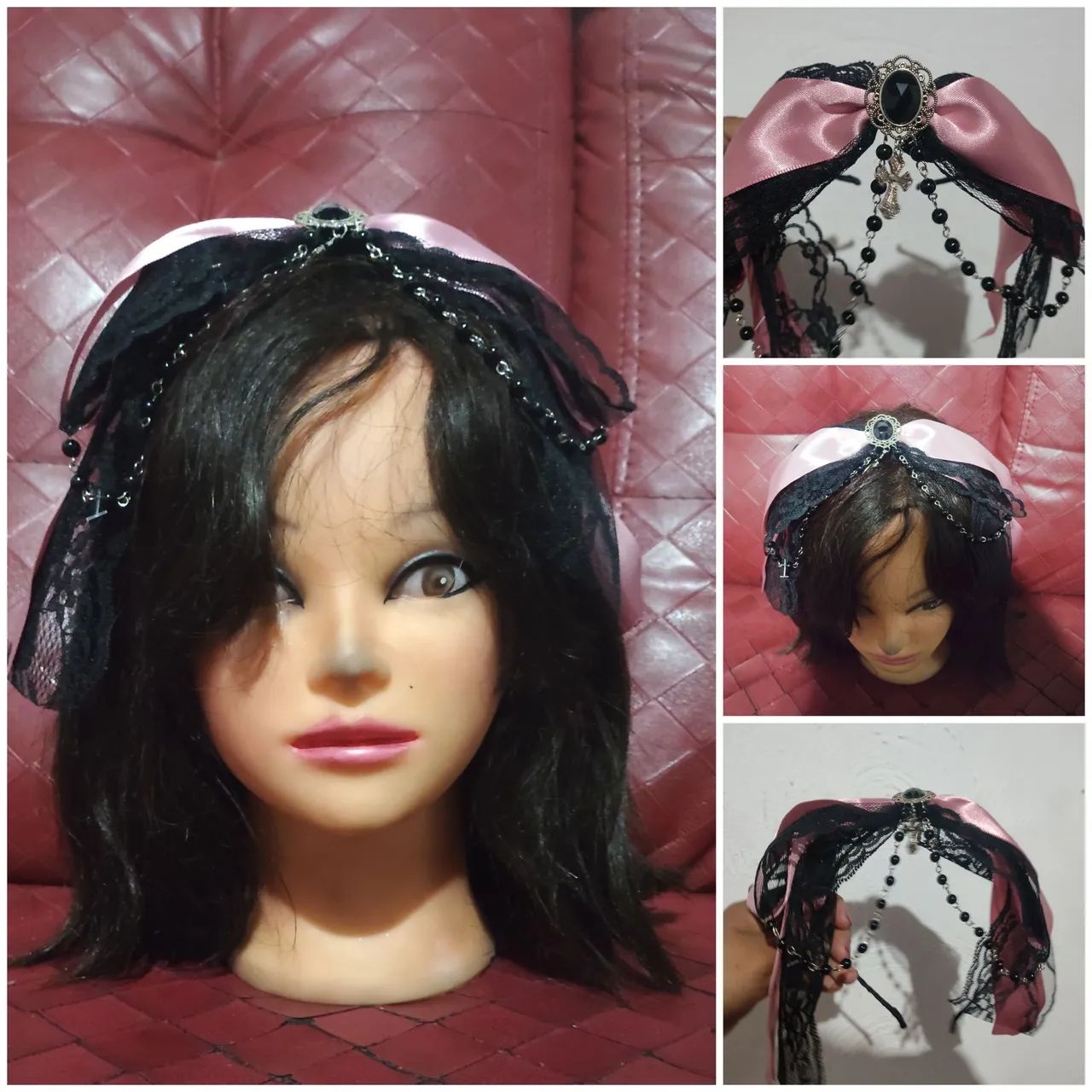 Tiara com Laço Estilo Kawaii Moda Japonesa  - Foto 5