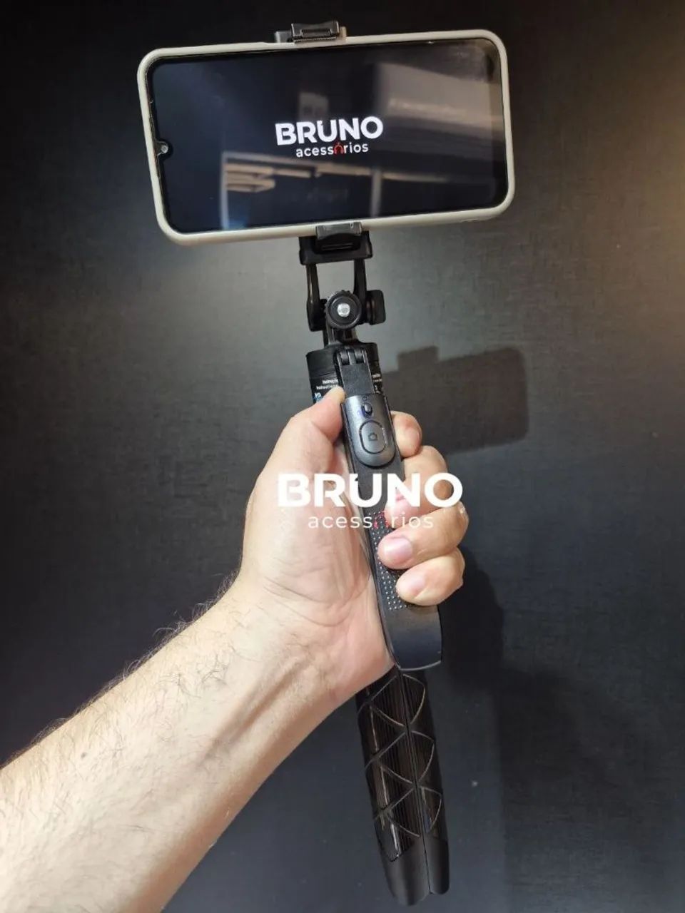 Tripé bastão selfie Bluetooth alpha 1,50m - Foto 3