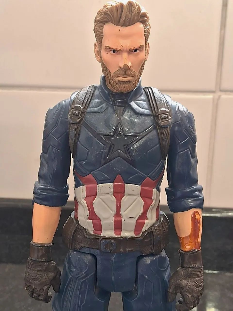 Boneco Capitão América  Hasbro Usado  - Foto 2