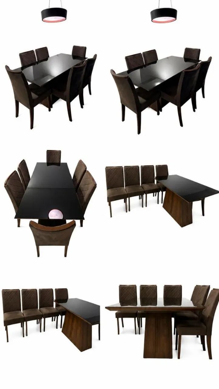 OFERTA DO DIA!!! MESA DE JANTAR COM TAMPO DE VIDRO P/ 6 LUGARES!!! - Foto 4