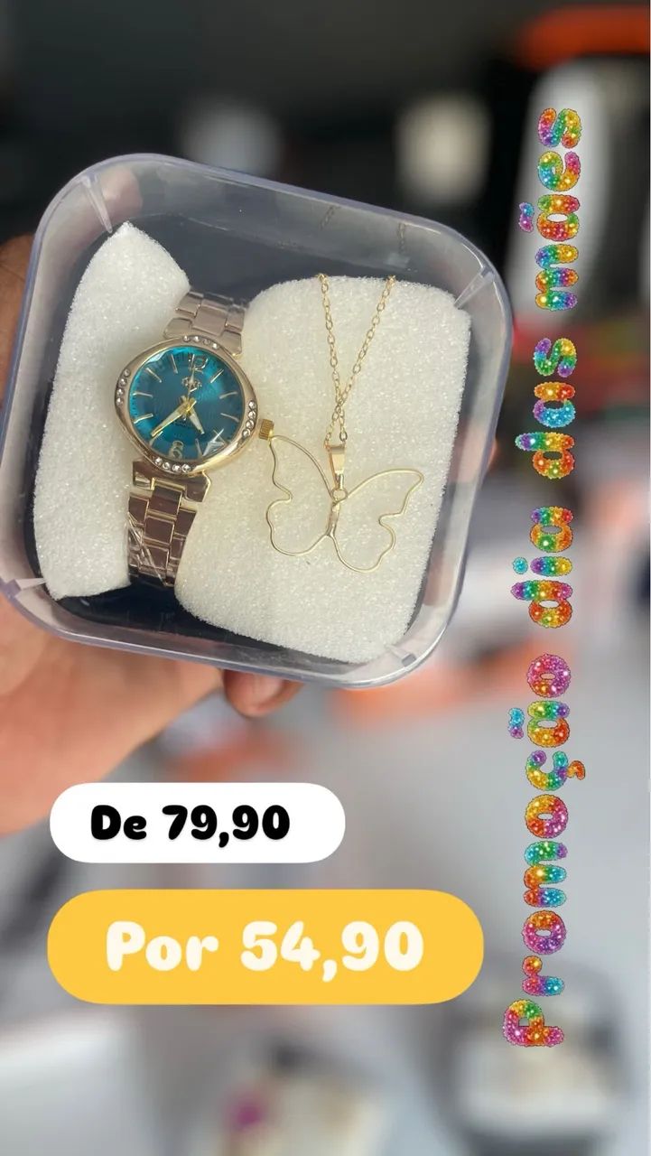 Relógio feminino promoção dia das mães 
