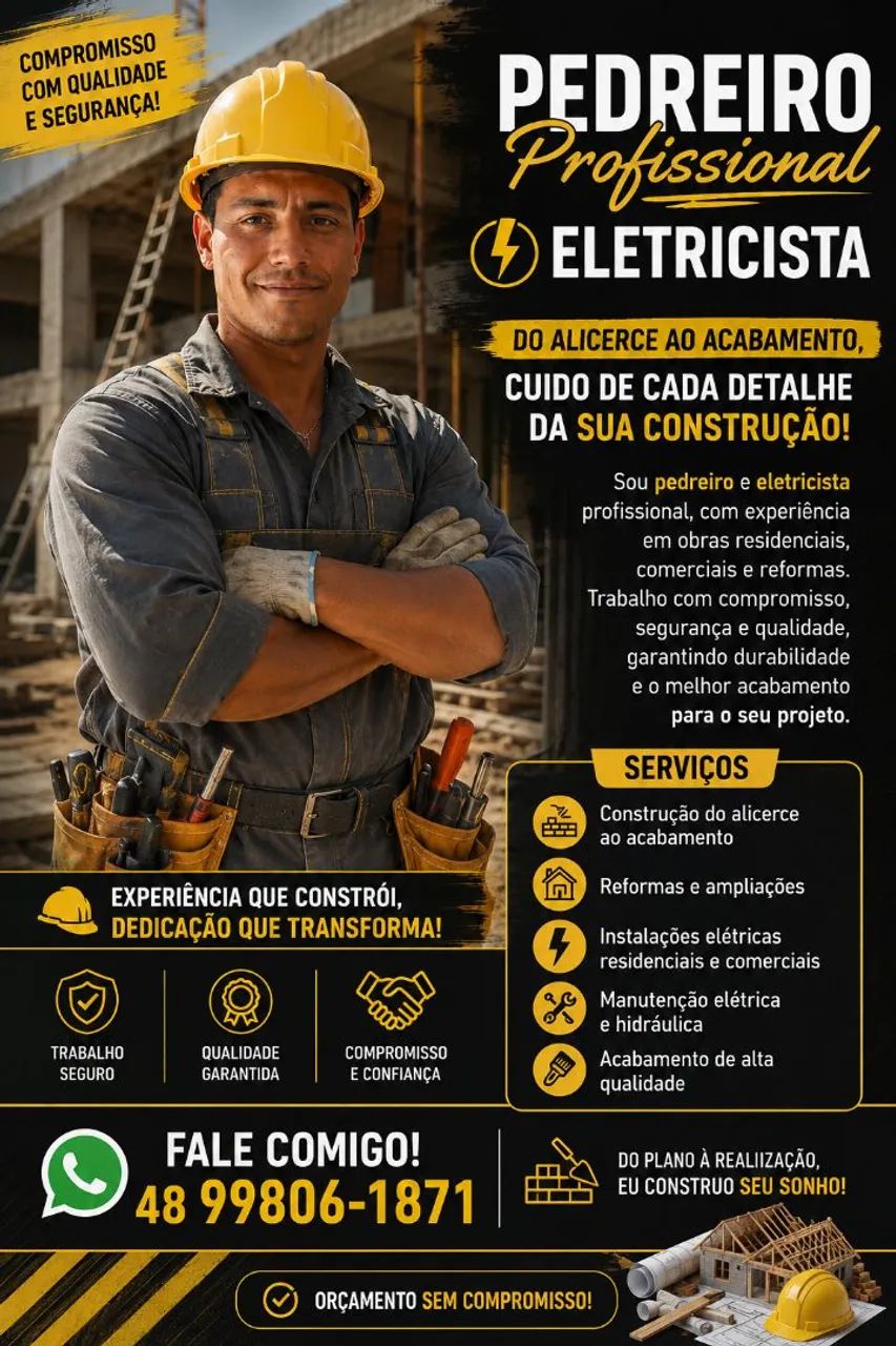 Pedreiro e eletricista 