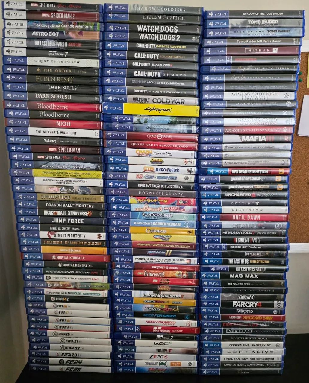 Jogos PS4 e PS5 disponíveis 