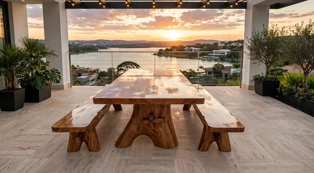 Melhor Mesa de madeira rustica de lei do df
