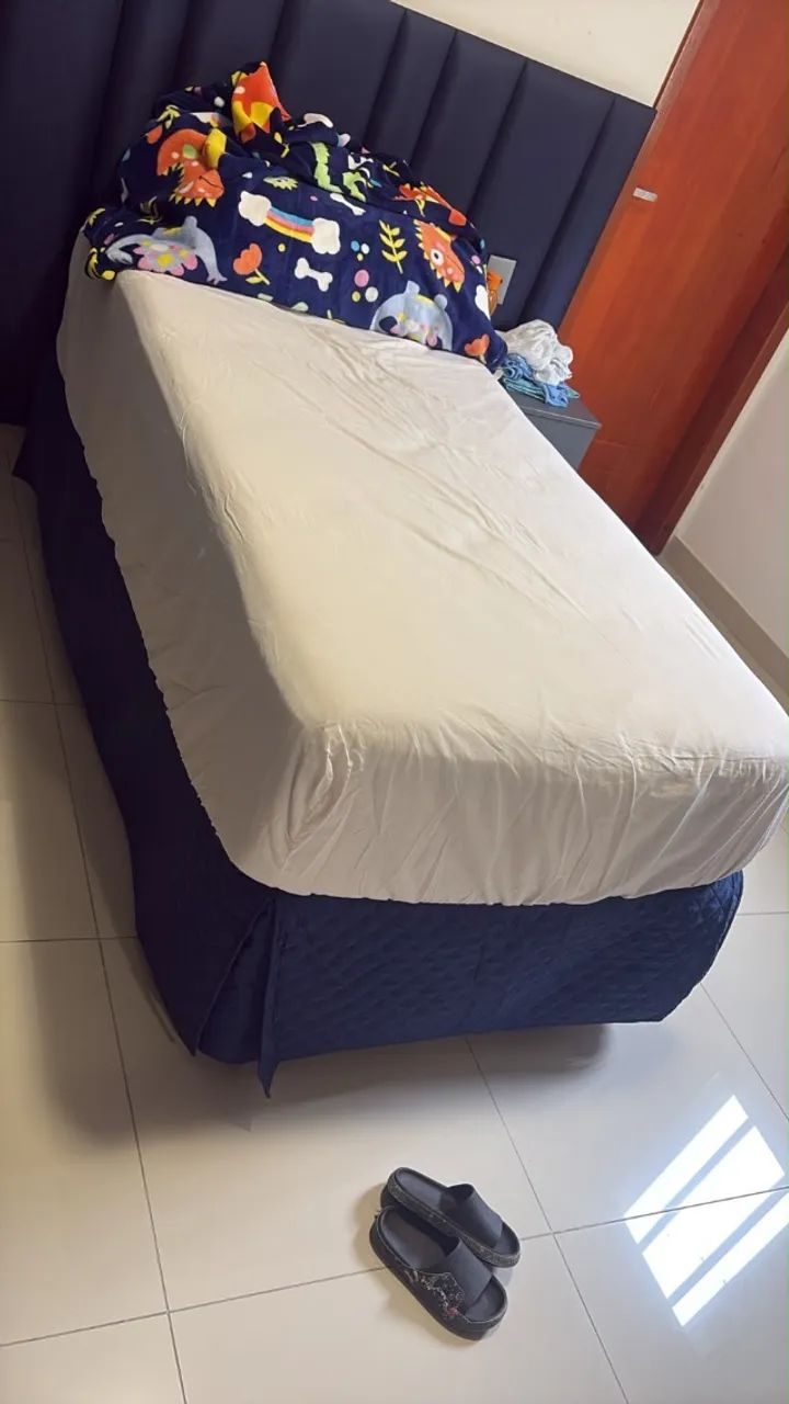 Cama box com baú e colchão solteiro - Foto 2