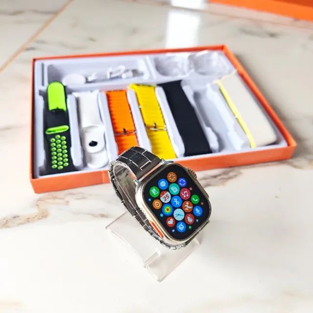 Smartwatch Ultra 9 com 7 Pulseiras 49mm - Foto 4