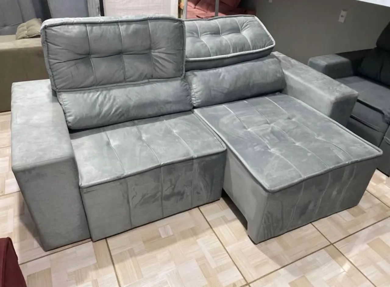 Sofá Retrátil e Reclinável 2.20m NOVO ( Direto da Fábrica )  - Foto 2